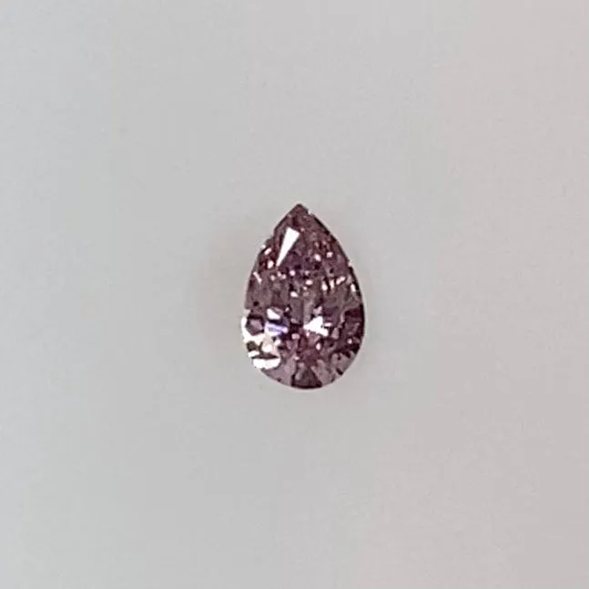 0.15 CARAT PEAR SHAPE NATURAL FANCY INTENSE PURPLISH PINK EVEN LOOSE PINK ARGYLE DIAMOND GIA CERTIFIED 0.15 CT FIPP BY MIKE NEKTA NYC