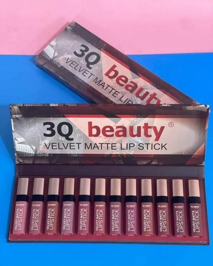 12pcs 3Q Beauty Matte Velvet Lipstick Set