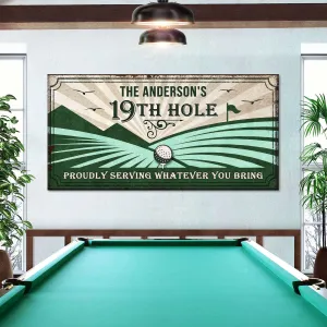 19th Hole Sign Wall Art