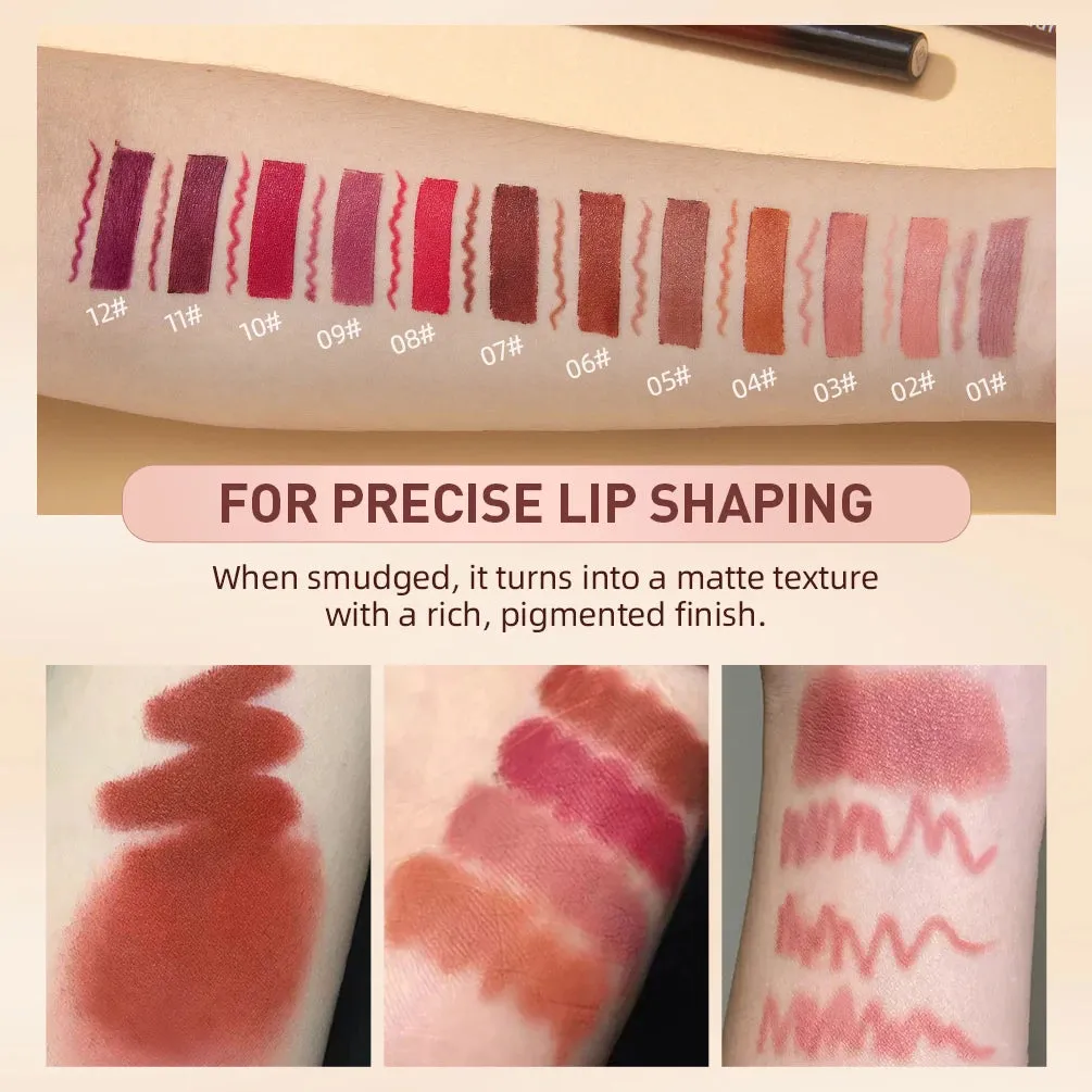 2 pc Lipstick and Pencil Waterproof  Long-Lasting Lip Color