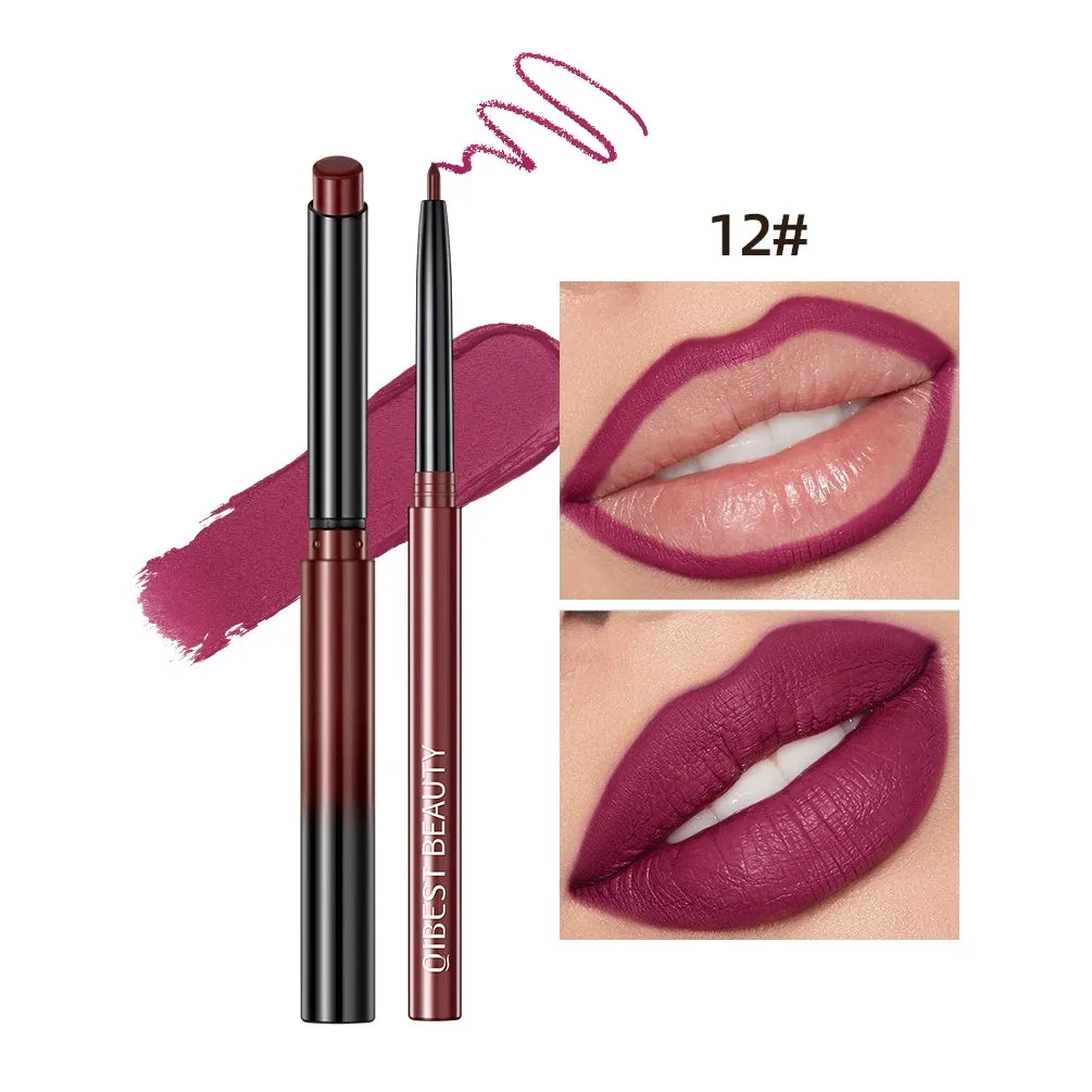 2 pc Lipstick and Pencil Waterproof  Long-Lasting Lip Color