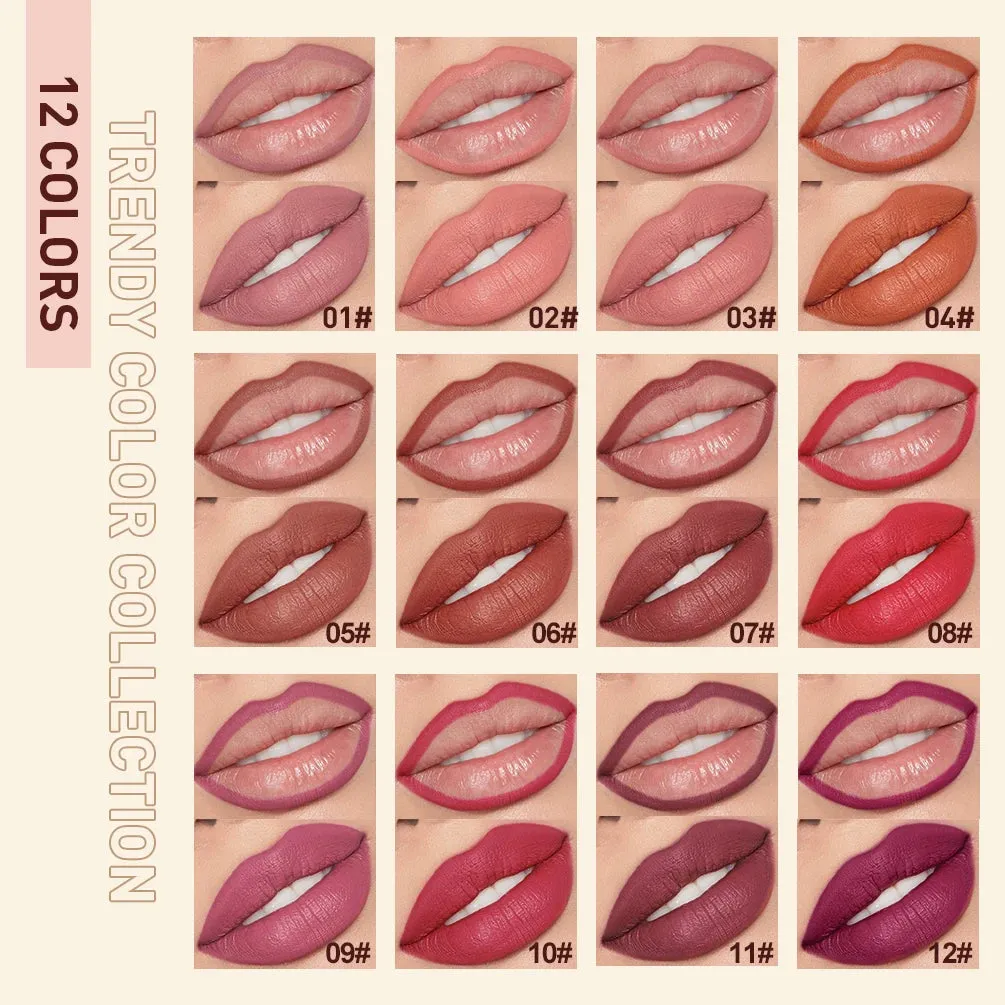 2 pc Lipstick and Pencil Waterproof  Long-Lasting Lip Color