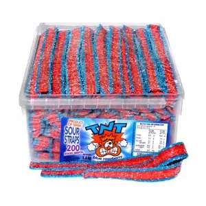 200pk TNT Blue Raspberry Sour Straps