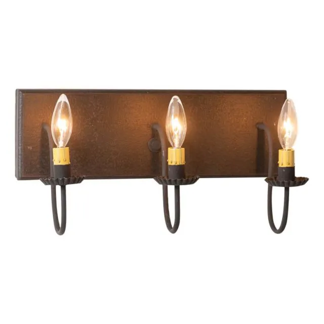 3 Light Vanity Light in Americana Black