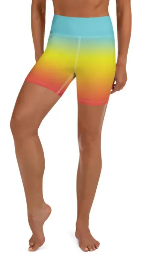 Bohemian Rainbow Yoga Shorts