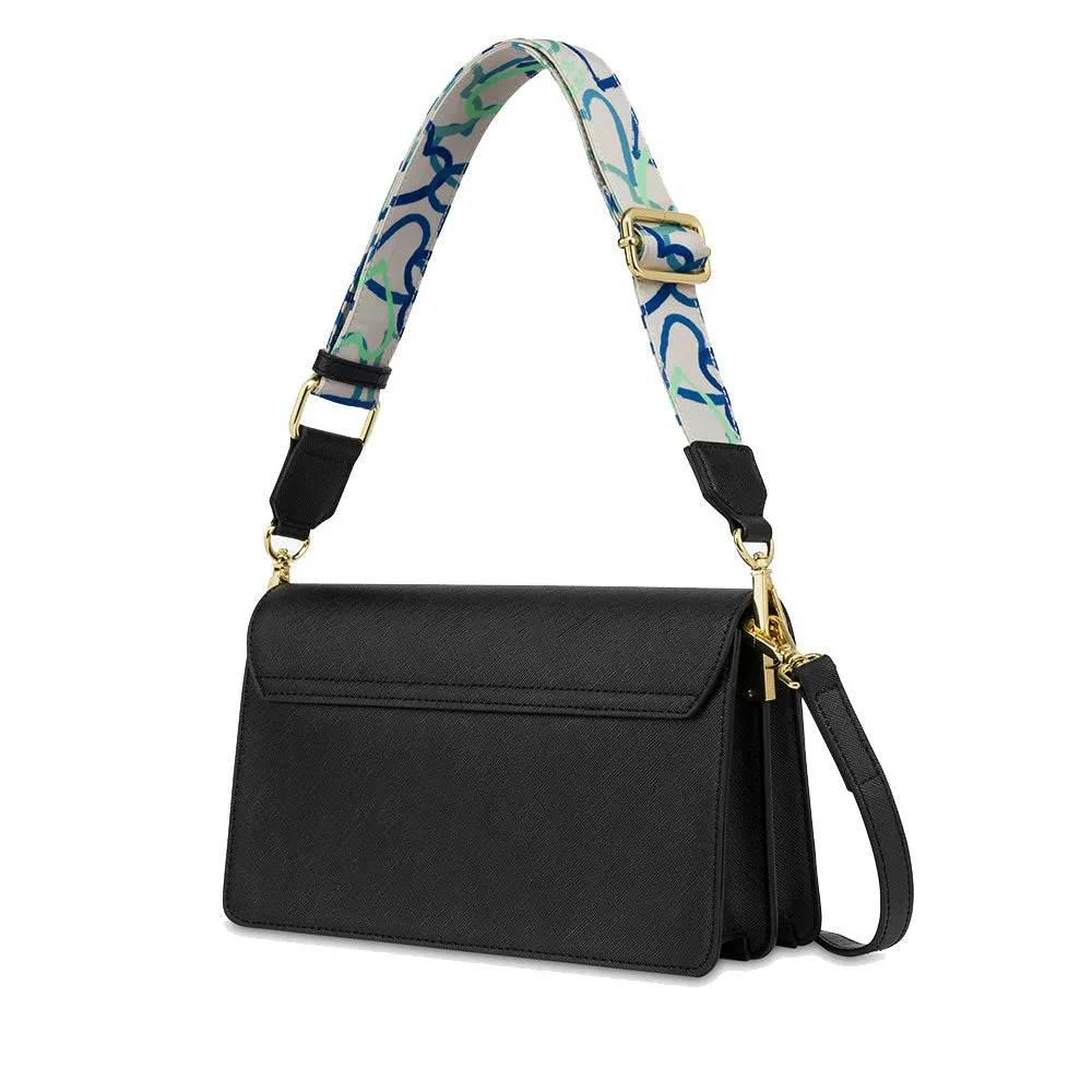 Borsa Donna a Spalla con Tracolla LOVE MOSCHINO linea Smart Daily Jelly Logo Nero