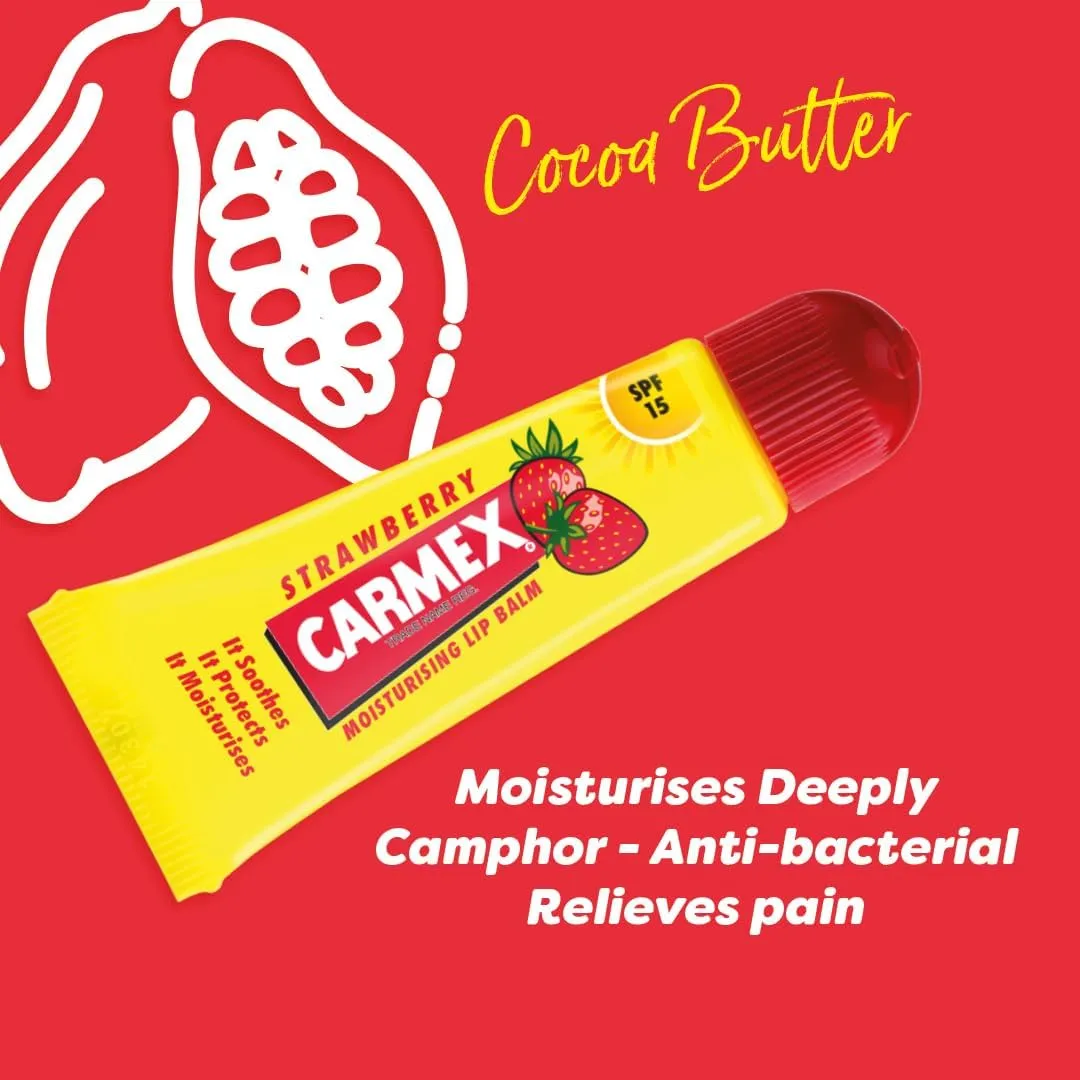 Carmex Strawberry Lip Balm Tube 10G (T)