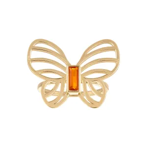 Customizable Gold Butterfly Ring