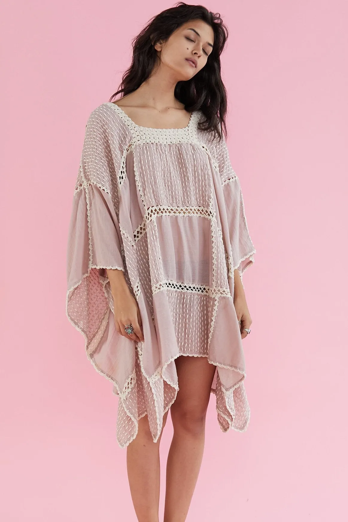 Embroidered Crochet Kaftan Vola