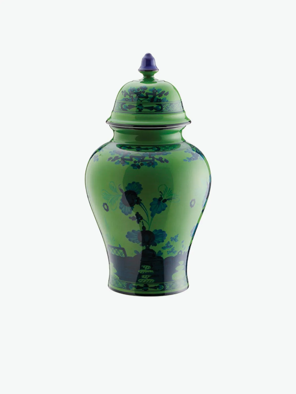 Ginori 1735 Potiche Vase Oriente Italiano Malachite