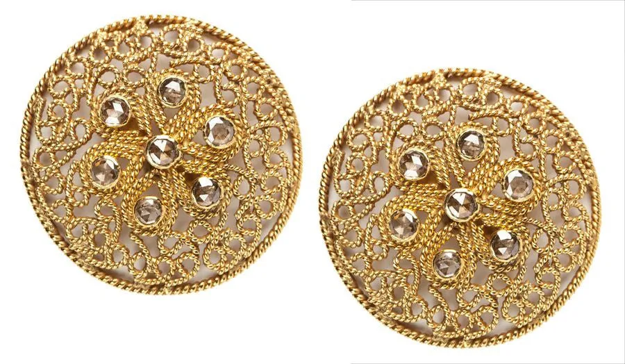 Gold Filigree Earrings