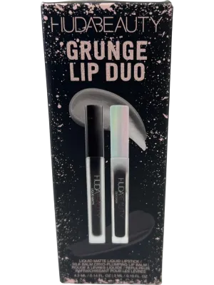 Huda Beauty Grunge Lip Duo Liquid Matte Lipstick and Silk Balm Cryo-Plumping Lip Balm