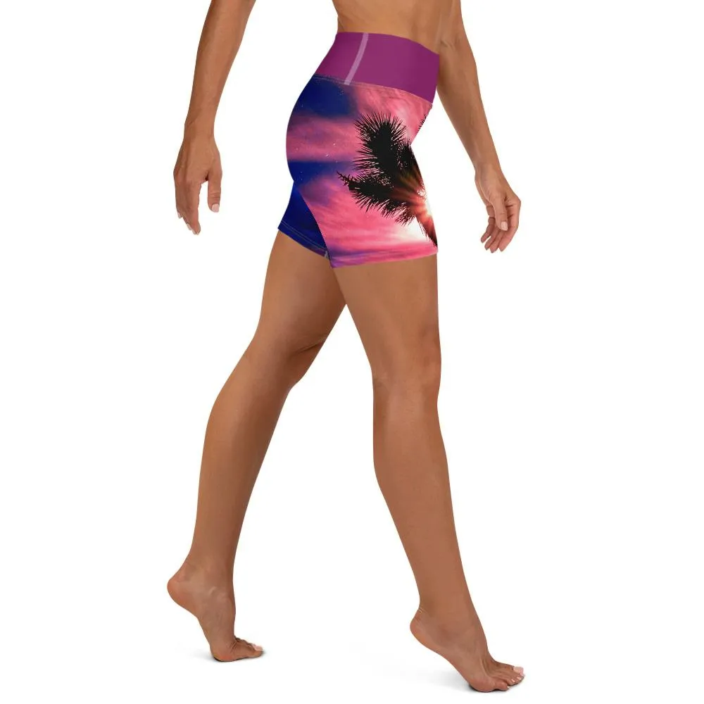 Joshua Tree Colorful Yoga Shorts - California