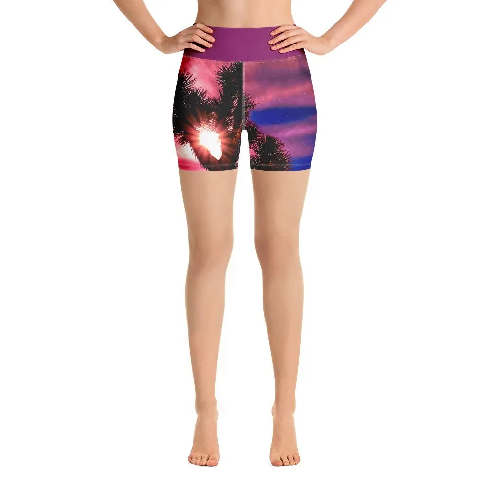 Joshua Tree Colorful Yoga Shorts - California