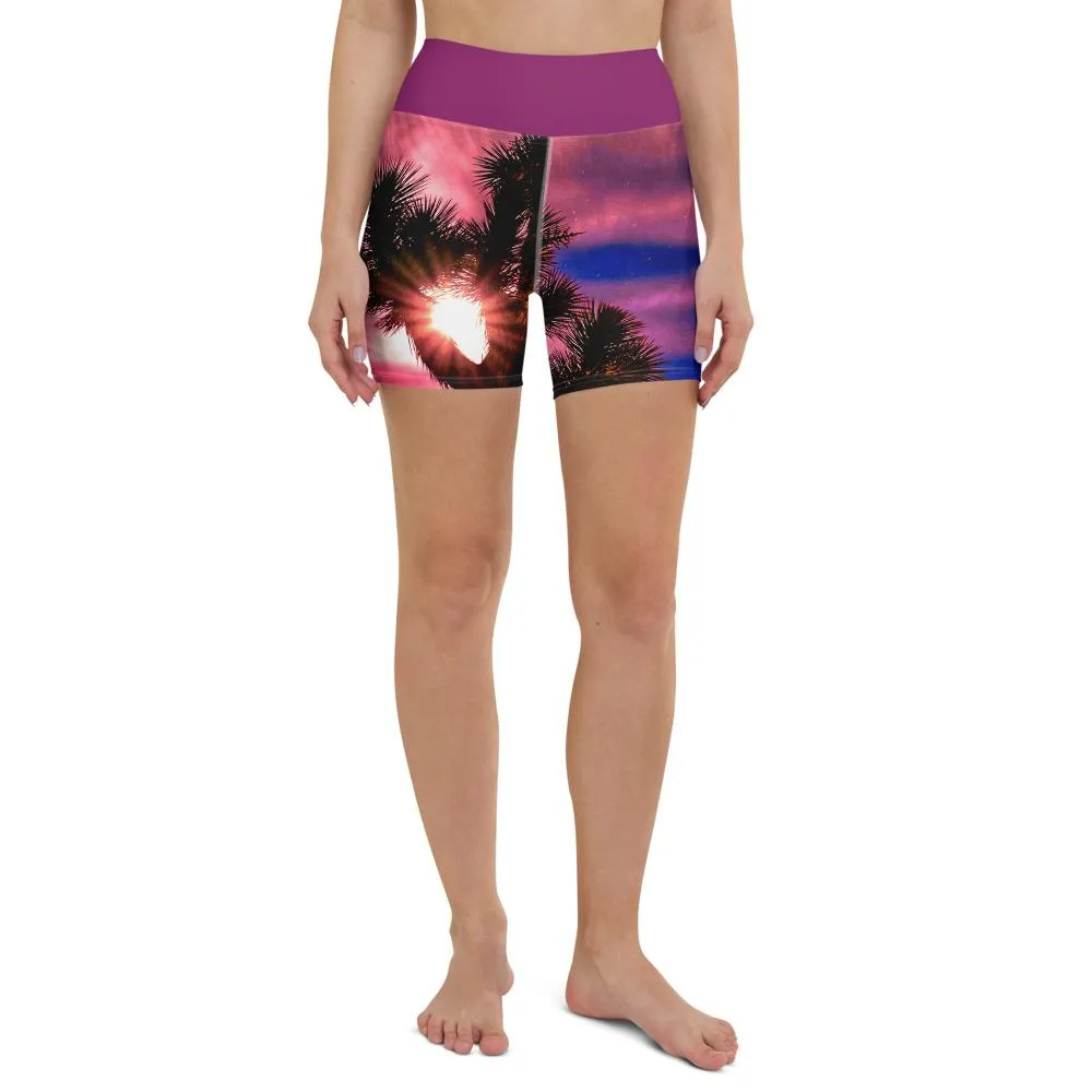 Joshua Tree Colorful Yoga Shorts - California