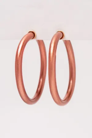 Katie  Jelly Hoop Earrings - Rose Gold