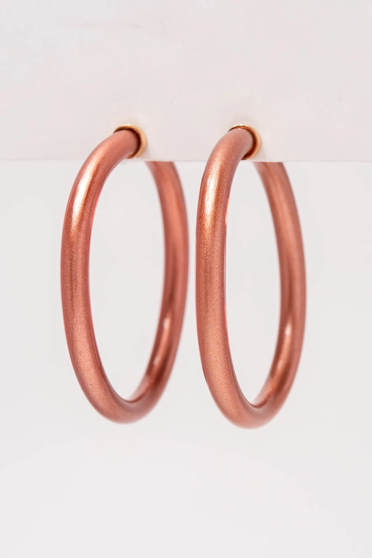 Katie  Jelly Hoop Earrings - Rose Gold