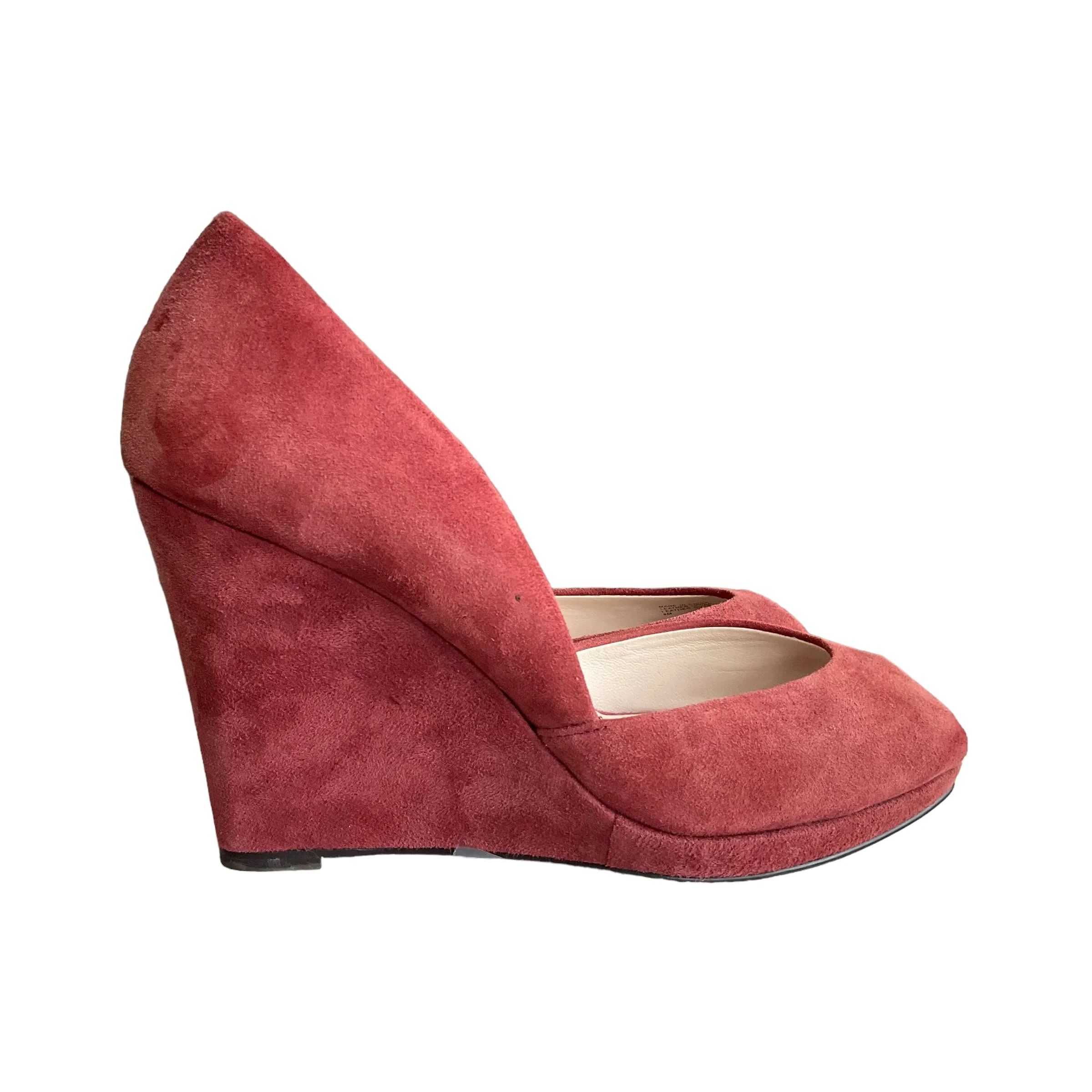 Kors Michael Kors Suede Peep Toe Wedges. Size 8