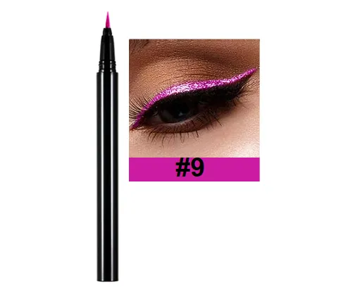 Long Lasting Quick Dry Colorful Liquid Eyeliner - MQO 25 pcs