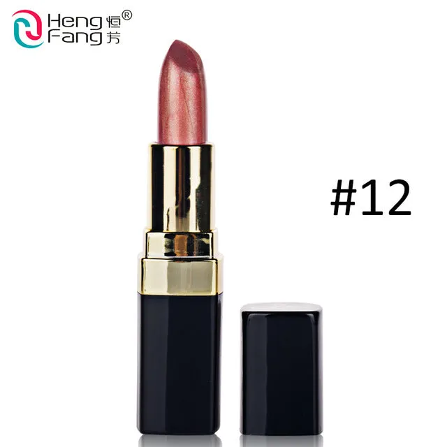 Long-lasting Silky Temptation Lipstick 12 Colors Nutritious Beauty Lips Makeup Brand HengFang 3.5g  #H9291