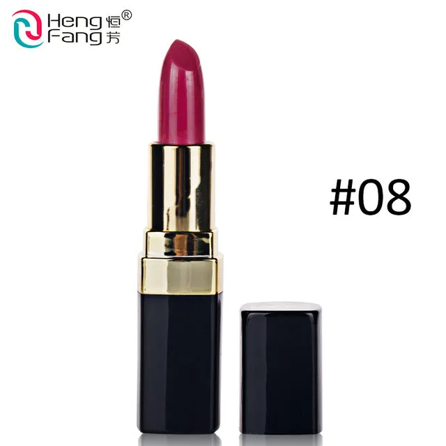 Long-lasting Silky Temptation Lipstick 12 Colors Nutritious Beauty Lips Makeup Brand HengFang 3.5g  #H9291