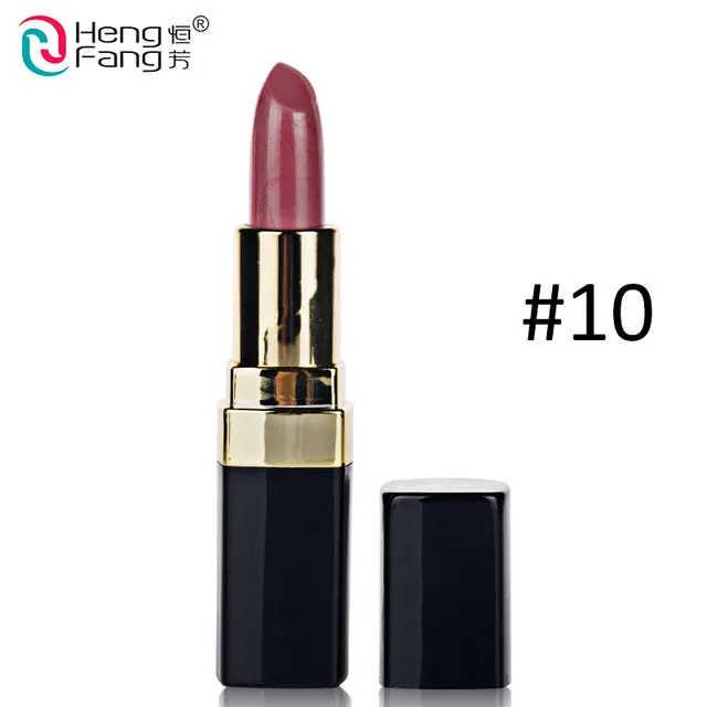 Long-lasting Silky Temptation Lipstick 12 Colors Nutritious Beauty Lips Makeup Brand HengFang 3.5g  #H9291