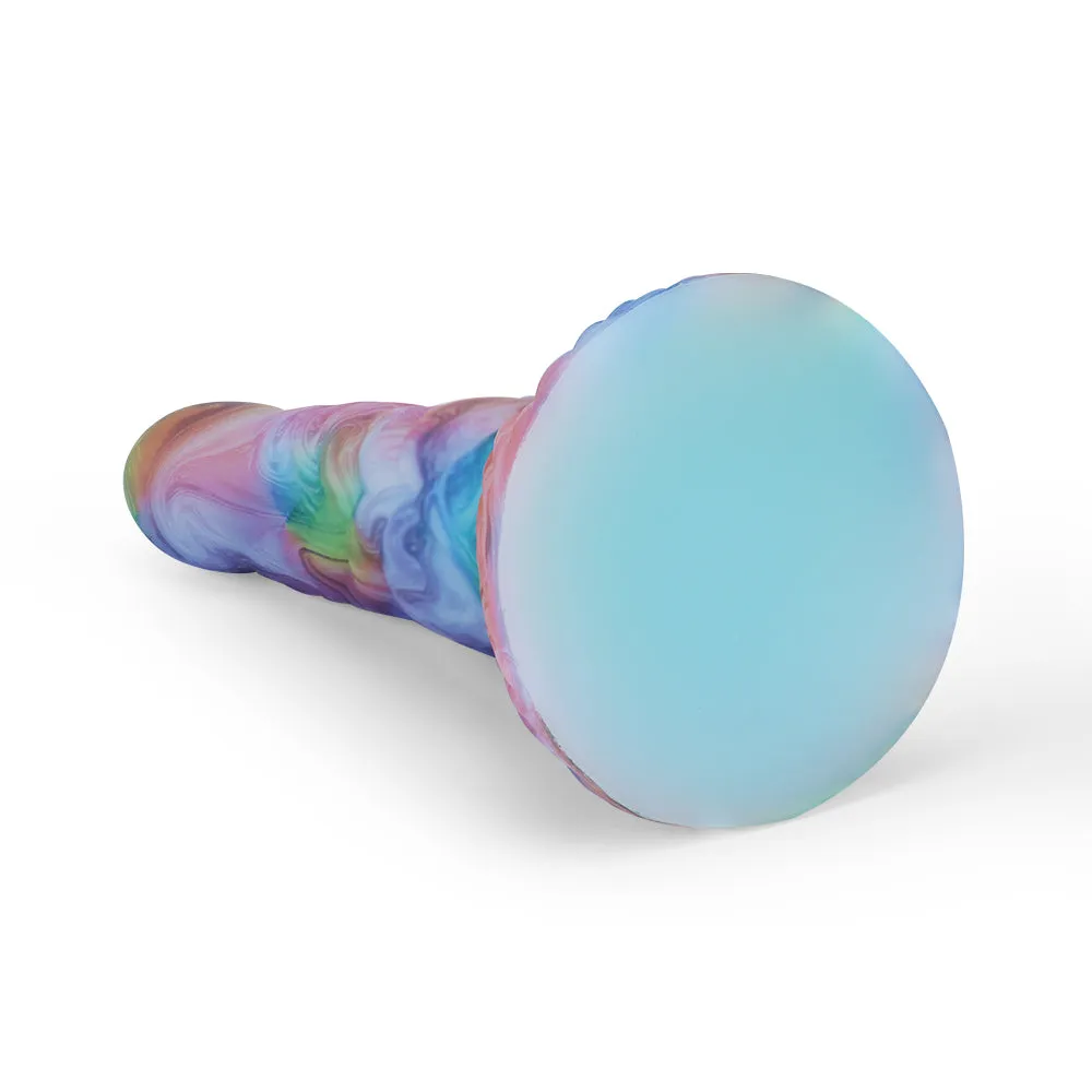 Luminous Colorful Anal Dildo Dilator Sex Toy for Women - Silicone Butt Plug Big Suction Cup Prostate Massager