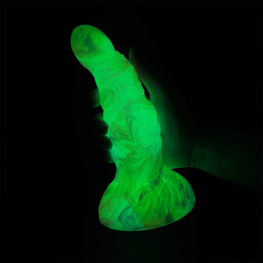 Luminous Colorful Anal Dildo Dilator Sex Toy for Women - Silicone Butt Plug Big Suction Cup Prostate Massager