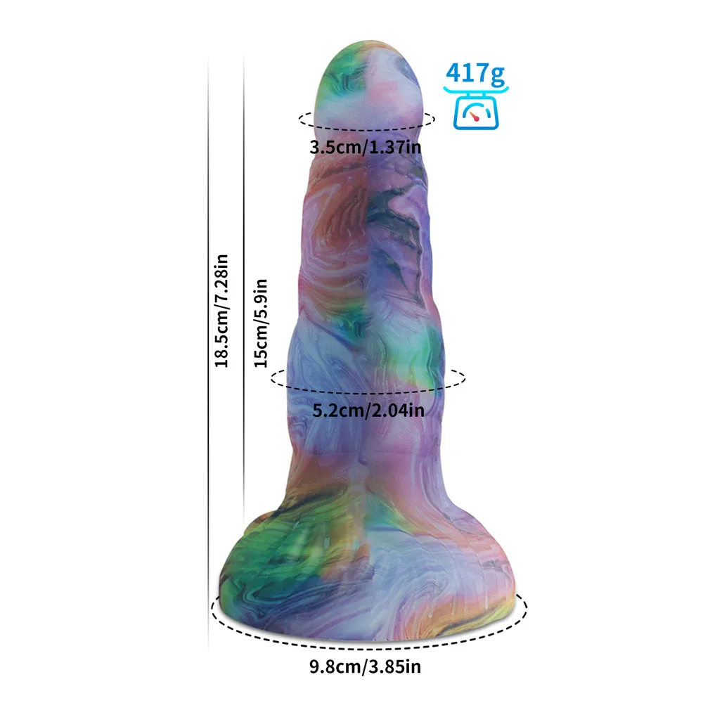 Luminous Colorful Anal Dildo Dilator Sex Toy for Women - Silicone Butt Plug Big Suction Cup Prostate Massager