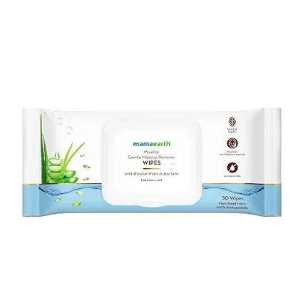 Mamaearth Micellar Gentle Makeup Remover Wipes - 30Nos