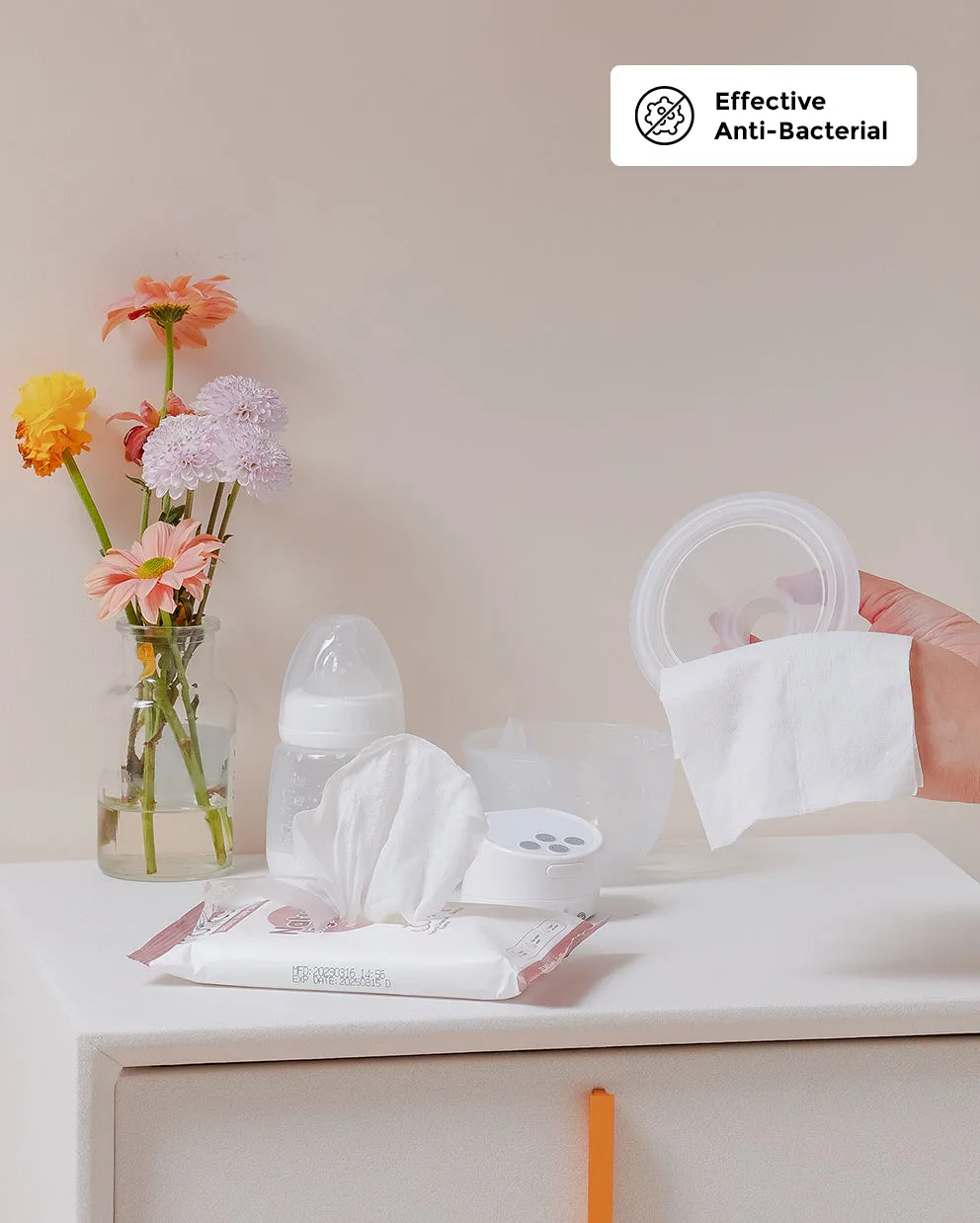 Natural Breast Pump Wipes - Safe & Convenient