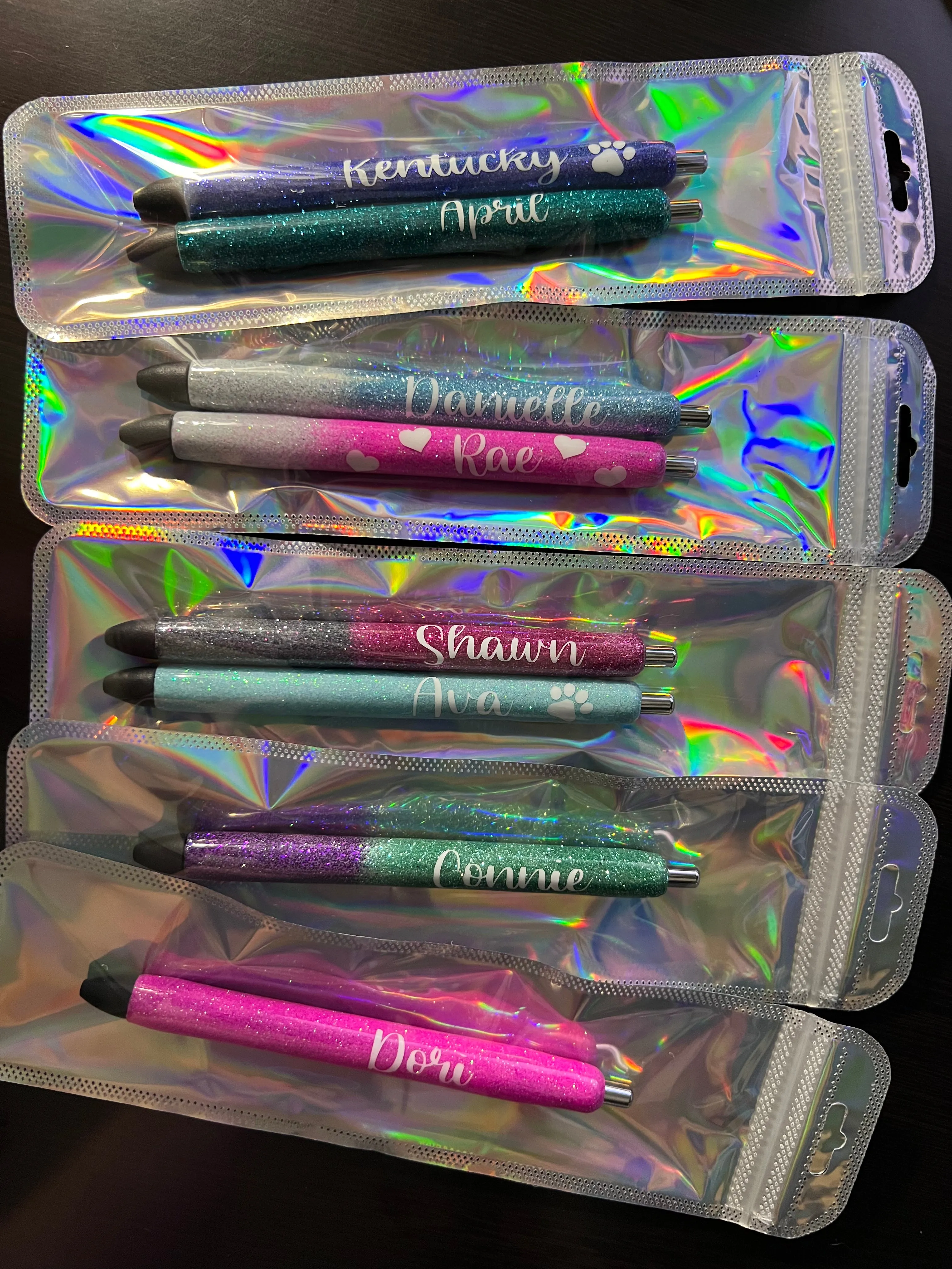 Personalized Glitter Pens