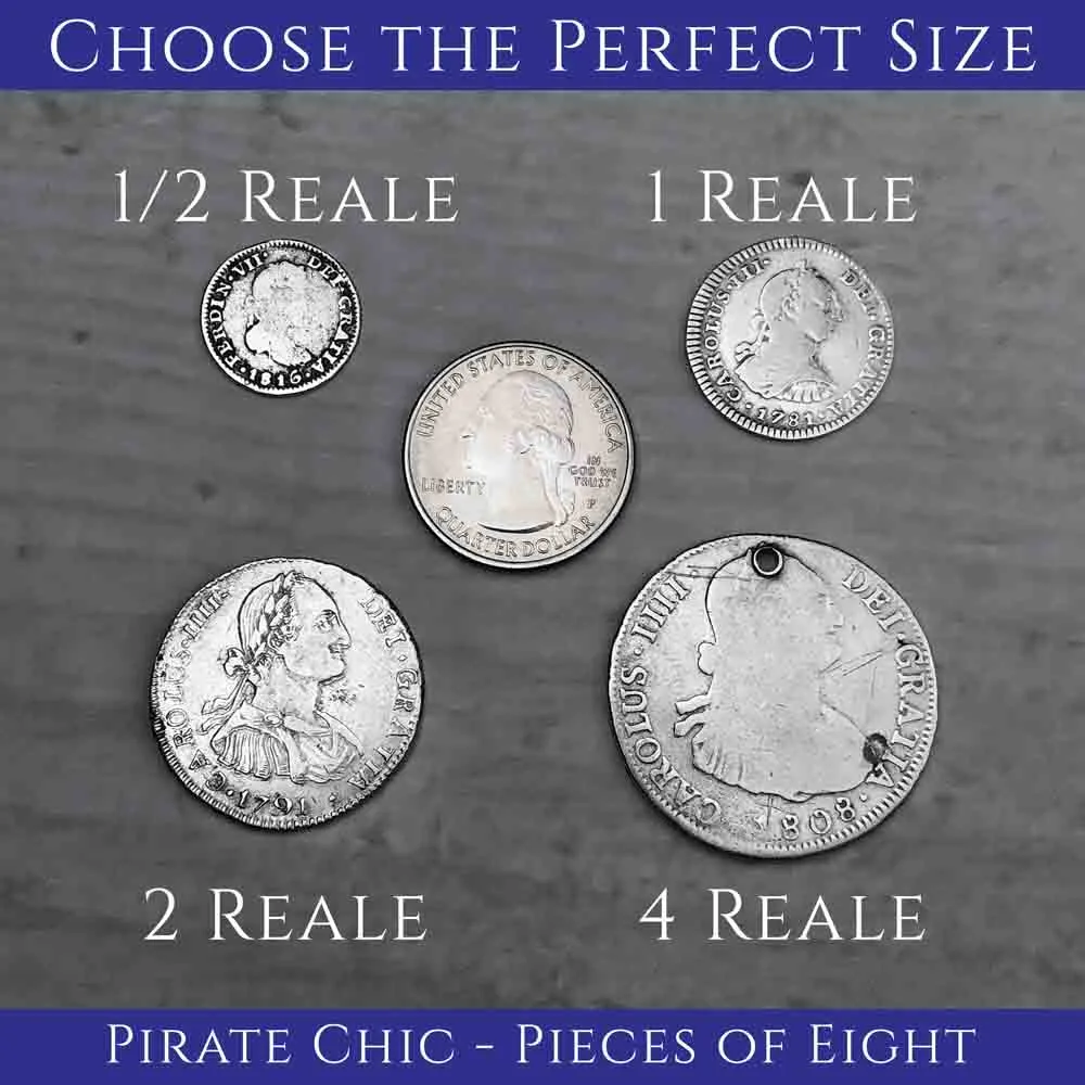 Pirate Chic Silver 1 Reale Spanish Pillar Dollar Dated 1769 - the Legendary "Piece of Eight" Pendant | Artifact #8849