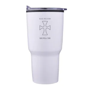 Sigma Chi Personalized 30oz White Tumbler