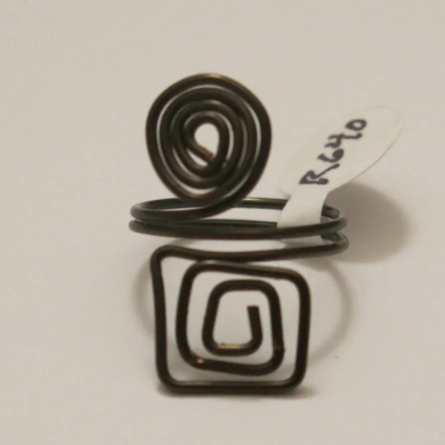 Spiral/Square Adjustable Wire Ring (click for colors)