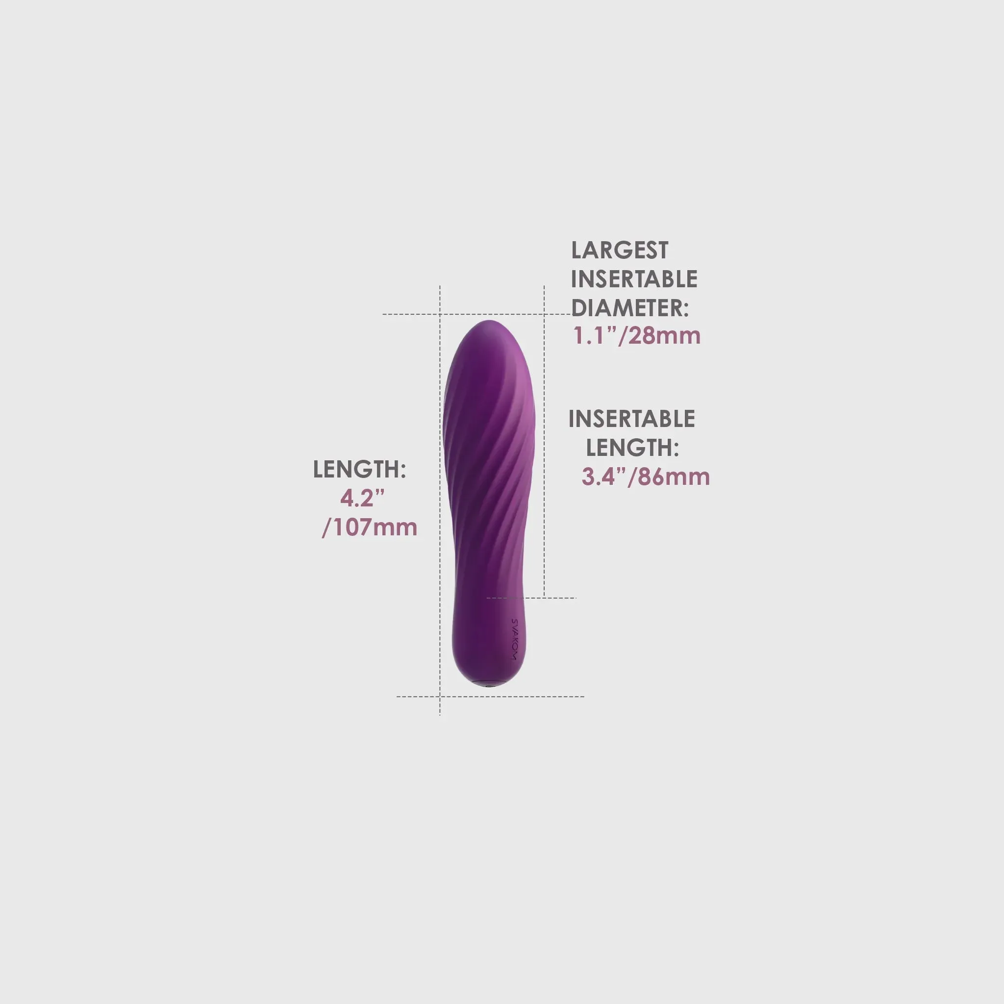 SVAKOM Tulip Powerful Bullet Vibrator - Black