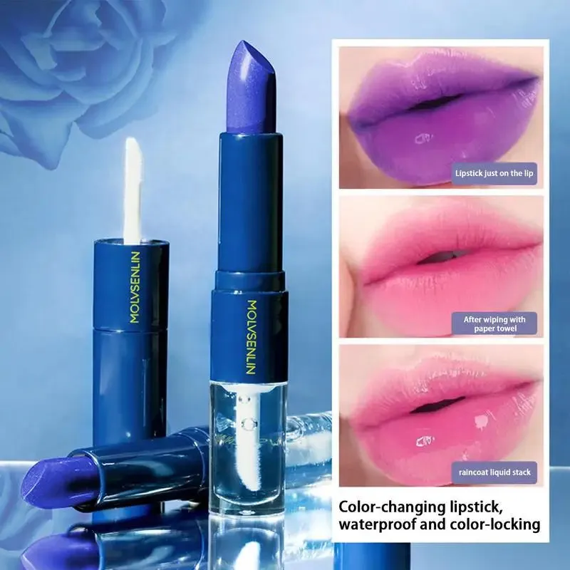 Transformative Blue to Pink Lipstick